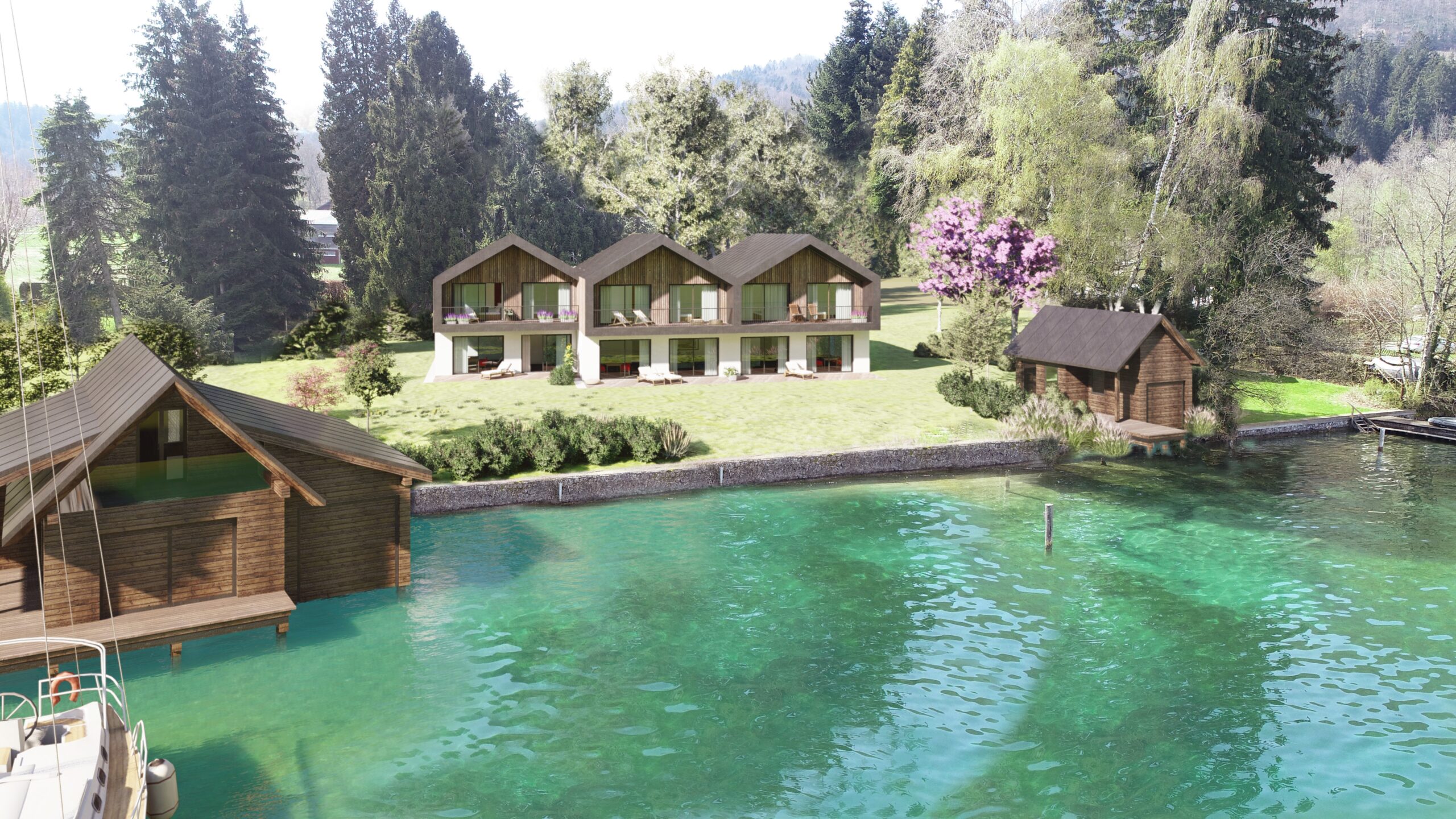Wohnhaus mit Bootshaus – Neubau Nußdorf/Attersee